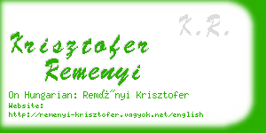 krisztofer remenyi business card